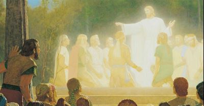 The Light of His Countenance Did Shine upon Them, by Gary L. Kapp. Image via churchofjesuschrist.org.