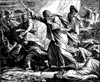 Slaughter of the Prophets of Baal, 1860 woodcut, by Julius Schnorr von Karolsfeld. Image via Wikimedia Commons.