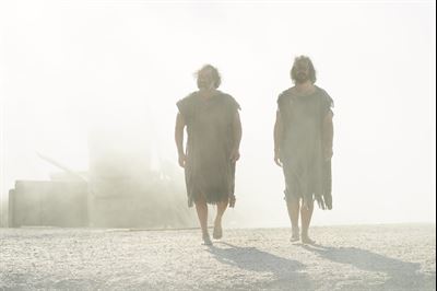 Alma the Younger and Amulek Walking from the Prison. Image via churchofjesuschrist.org.