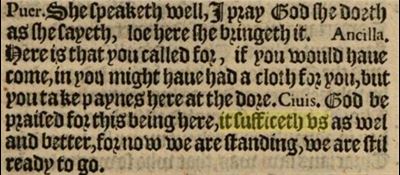 Passage from an early modern text (A Diamond Most Precious Worthy, written in 1577) using the archaic phrase “it sufficeth us.” Image via Google Books.