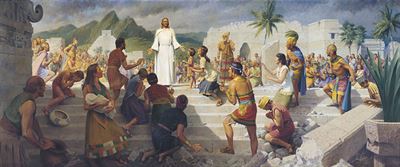 Jesus Christ Visits the Americas, by John Scott. Image via Gospel Media Library.