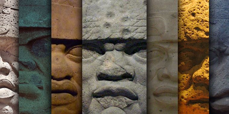 Olmec Heads by Book of Mormon Central.